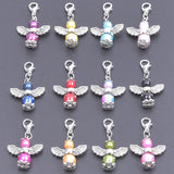 24Pcs/Lot Mix Colors Dancing Angel Wings Bead Charms for Jewelry Making