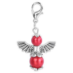 24Pcs/Lot Mix Colors Dancing Angel Wings Bead Charms for Jewelry Making