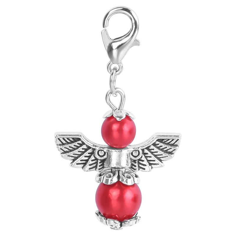 24Pcs/Lot Mix Colors Dancing Angel Wings Bead Charms for Jewelry Making
