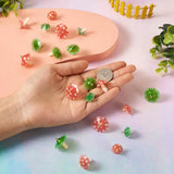 24Pcs Green Red Mushroom Charms Pendant DIY Jewelry Making Supplies