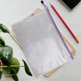 24Pcs Zipper Pouch Document Bag, Plastic Zip File Folders, Letter Size/A4