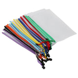 24Pcs Zipper Pouch Document Bag, Plastic Zip File Folders, Letter Size/A4