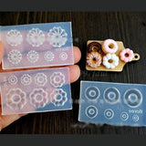 Mini Size Food Doughnuts Bread Silicone Mold Flower Cat Heart Acrylic Gel Tools