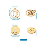 24Pcs Constellations Charms for DIY Jewelry Making