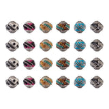 24Pcs Mixed Colors Alloy Spacer Beads for DIY Jewelry Making