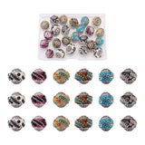 24Pcs Mixed Colors Alloy Spacer Beads for DIY Jewelry Making
