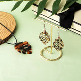 24Pcs Monstera Leaf Cellulose Acetate Resin Pendants Charm for Earrings