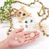 24Pcs Stone Pendant Polygon Shape Faceted Charms Jewelry Making DIY Gift