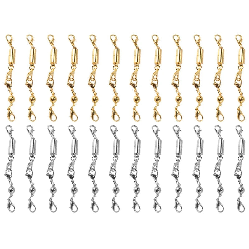 24Pcs Magnetic Jewelry Clasp and Closure Set for Necklaces and Bracelets