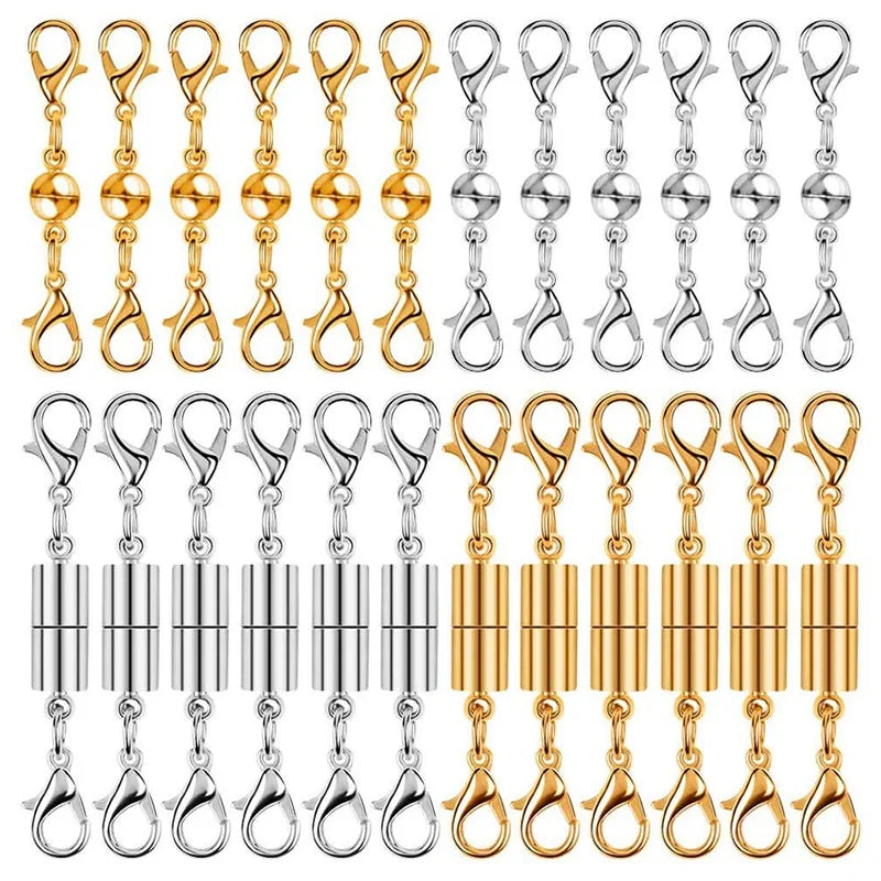24Pcs Necklace Clasp Magnetic Jewelry Locking Clasps for Necklaces, Bracelets