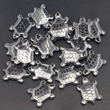 24Pcs Hematite Turtle Pendant Charm for Men Necklace Jewelry Making