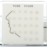 24Pcs 925 Sterling Silver Nose Studs Snow Nose Pin Body Piercing Jewelry