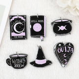 24Pcs Pastel Goth Witchy Charms Acrylic Cauldron Planchette Pendant