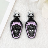 24Pcs Pastel Goth Witchy Charms Acrylic Skull Cat Bat Pendant DIY Making