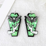 24Pcs Pastel Goth Halloween Charms Coffin Tomb Acrylic Jewelry Findings