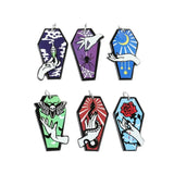 24Pcs Pastel Goth Halloween Charms Coffin Tomb Acrylic Jewelry Findings