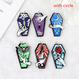 24Pcs Pastel Goth Halloween Charms Coffin Tomb Acrylic Jewelry Findings