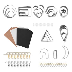 24Pcs Polymer Clay Earring Making Kit with Earring Cards & Hooks