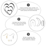 24Pcs Clay Cutters Set with Earring Cards and Hooks for Jewelry Making