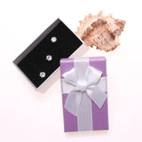24Pcs Purple&White Jewelry Packaging Box Ribbon Bowknot Gift Case Boxes Display