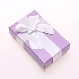 24Pcs Purple&White Jewelry Packaging Box Ribbon Bowknot Gift Case Boxes Display