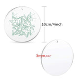 24Pcs 4 In Acrylic Keychain Blanks Clear Disc Ornaments for DIY Crafts