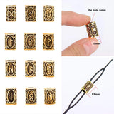 24Pcs Viking Rune Beads & 6Pcs Metal Tube Spacer Hair Tool DIY Necklace Jewelry