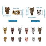 24Pcs Tibetan Style Dragon Head Spacer Beads Charms DIY Bracelets Necklace Beads