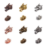 24Pcs Tibetan Style Dragon Head Spacer Beads Charms DIY Bracelets Necklace Beads