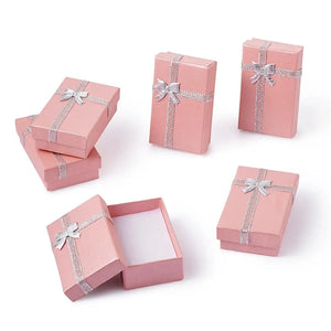24Pcs Valentine Jewelry Boxes with Bowknot 80x50x25mm