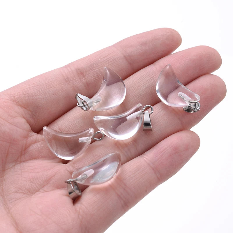 24Pcs Vintage Natural Stone Pendants Tiger Eye Crystal Quartz Necklace