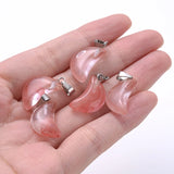 24Pcs Vintage Natural Stone Pendants Tiger Eye Crystal Quartz Necklace
