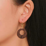 24Pcs Wood Pendants Mixed Shape Coconut Brown Earring Charms for Women Jewelry