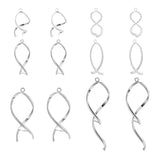 24Pcs/box Brass Ice Pick Pinch Bails Spiral Pendants Jewelry Making Accessories