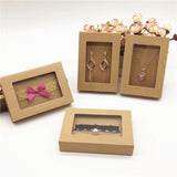 24Pcs Jewelry Display Box Clear Window Card Memorial Wedding Gift Boxes