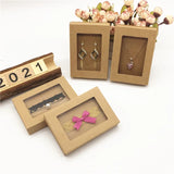 24Pcs Jewelry Display Box Clear Window Card Memorial Wedding Gift Boxes
