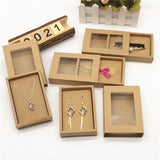 24Pcs Jewelry Display Box Clear Window Card Memorial Wedding Gift Boxes