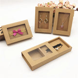 24Pcs Jewelry Display Box Clear Window Card Memorial Wedding Gift Boxes