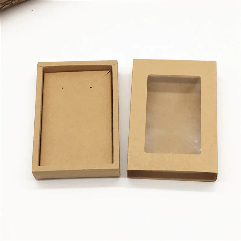 24Pcs Jewelry Display Box Clear Window Card Memorial Wedding Gift Boxes