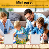 Mini Easel and Canvas Set for Painting Craft DIY Drawing Gift
