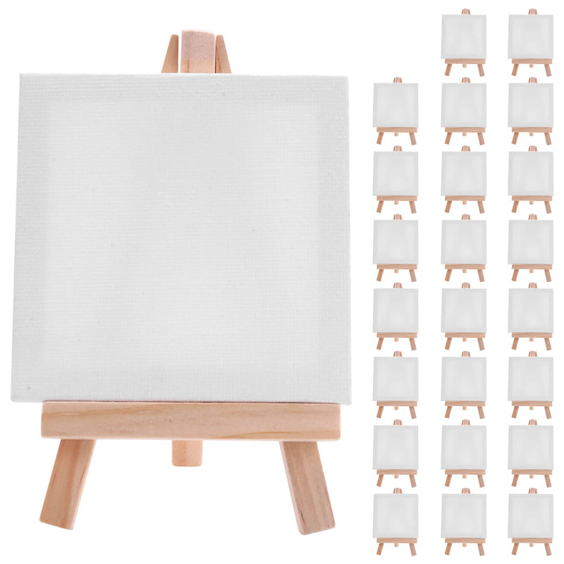 Mini Easel and Canvas Set for Painting Craft DIY Drawing Gift