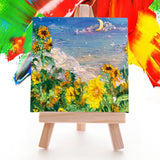 Mini Easel and Canvas Set for Painting Craft DIY Drawing Gift