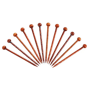 24Sets Retro Style Wood Hairpin Chopsticks Needle Headwear Jewelry