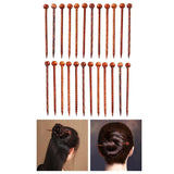 24Sets Retro Style Wood Hairpin Chopsticks Needle Headwear Jewelry
