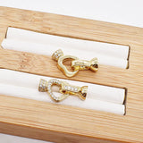 24X9mm High Heart CZ Pave Clasp & End Caps for Bracelet Necklace