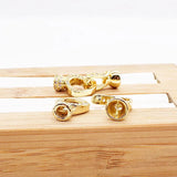 24X9mm High Heart CZ Pave Clasp & End Caps for Bracelet Necklace