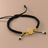 925 Silver Flower Rope Bracelets Red Thread Line Bracelets Women Girl