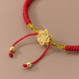 925 Silver Flower Rope Bracelets Red Thread Line Bracelets Women Girl