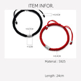 925 Sterling Silver Rope Bracelet Women Red Thread Line String Bracelet