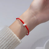 925 Silver Rope Bracelet Women Red Thread String Bracelet